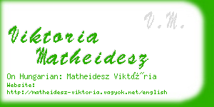 viktoria matheidesz business card
